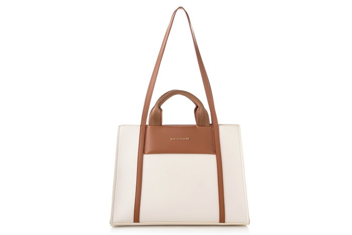 Vince Camuto Bolso Tote Mujer Polipiel Crema y Tostado 37x27x11 cm
